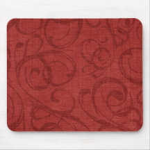 Motif rouge de remous de vacances tapis de souris