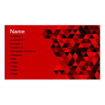 Motif rouge de triangle modèles de cartes de visite