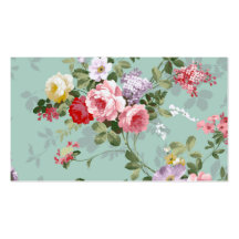 Motif rouge-rose élégant vintage de roses cartes de visite professionnelles