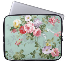 Motif rouge-rose élégant vintage de roses housses pour  ordinateur portable