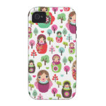 Motif russe d'enfants de poupées de rétro matryosh coque Case-Mate iPhone 4