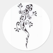 Motif-tatouage-lezard-polyn-sien Autocollant