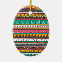 Motif tribal coloré décoration de noël