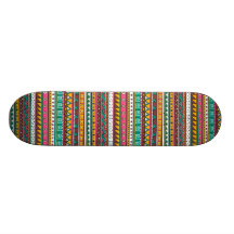 Motif tribal coloré plateau de skate