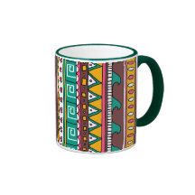 Motif tribal coloré tasse