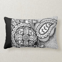 Motif tribal ethnique exotique aztèque chic de bat oreillers