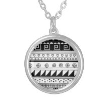 Motif tribal noir et blanc bijouterie personnalisée