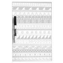 Motif tribal noir et blanc tableau blanc effaçable à sec