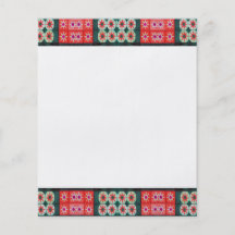 Motif turquoise rouge de tuile prospectus en couleur