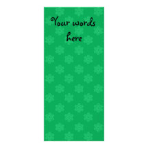 Motif vert de flocons de neige modèle de carte double