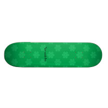 Motif vert de flocons de neige plateau de skate