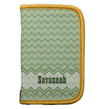 Motif vert et jaune personnalisé de Chevron de zig Agendas