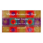 Motif vintage de style, rouge, moutarde, pourpre,  modèle de carte de visite