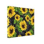 Motif vintage de tournesol toiles tendues