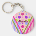 Motifs à la mode mignons Keychain avec le nom Porte-clefs