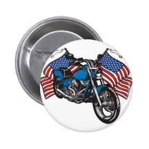 Moto américaine de motard badge