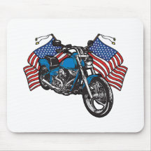 Moto américaine de motard tapis de souris