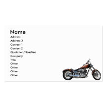 Moto faite sur commande modèles de cartes de visite