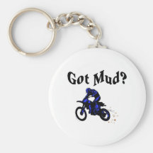 Moto obtenue de boue porte-clefs