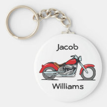 Moto rouge Keychain Porte-clefs