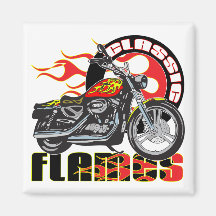 Moto vintage de flamme magnets