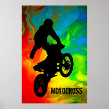 Motocross dans la fusion solaire poster
