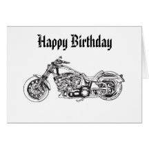 Motorcycle..1, joyeux anniversaire cartes