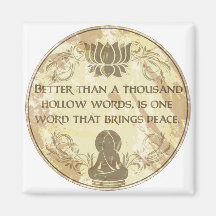 Mots creux de Bouddha Magnets Pour Réfrigérateur