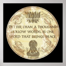 Mots creux de Bouddha Posters