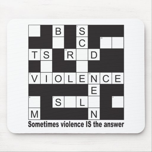 Mots croisé Mousepad de violence Tapis De Souris