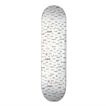 Mots pour le papa dans beaucoup de différentes lan skateboard customisable