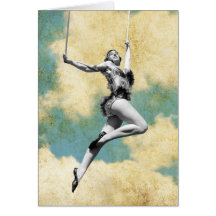 Mouche haute - trapèze vintage cartes de vœux