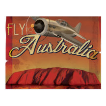 Mouche vers l'Australie Carte Postale