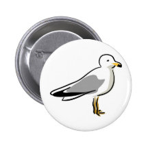 Mouette abstraite badge avec épingle