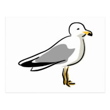 Mouette abstraite carte postale