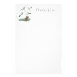 Mouette pensant à vous papeterie papier à lettre personnalisable