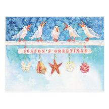 Mouettes saisonnières carte postale