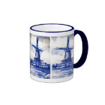 Moulin à vent de bleu de Delft Tasse