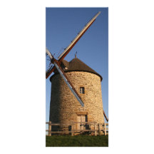 Moulin à vent de Moidrey, Normandie, France Double Carte Personnalisée