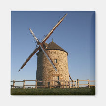 Moulin à vent de Moidrey, Normandie, France Magnets