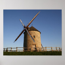 Moulin à vent de Moidrey, Normandie, France Posters