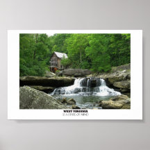 Moulin de blé à moudre de la Virginie Occidentale Posters
