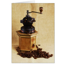 Moulin de café cartes de vœux