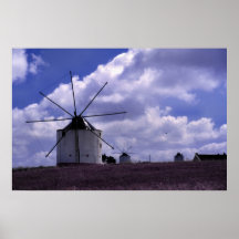 Moulins à vent au Portugal Poster