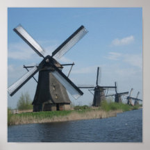 Moulins à vent néerlandais posters
