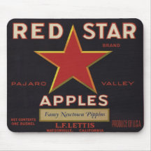 Mousepad avec la copie vintage d'étiquette de cais tapis de souris