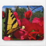 Mousepad - Butterlfly suçant sur une fleur tapis de souris