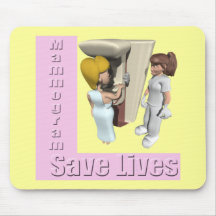 Mousepad - cancer du sein de mammographie tapis de souris