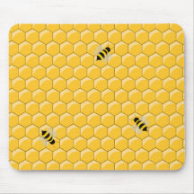 Mousepad d'abeilles et de nid d'abeilles tapis de souris