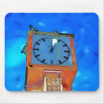 Mousepad d'aquarelles d'horloge tapis de souris